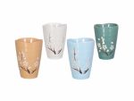 Japanilaiset teekupit kirsikankukka, 4 kpl, 300ml