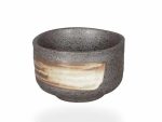 Matcha kulho chawan käsinmaalattu antrasiitti/beige 390ml
