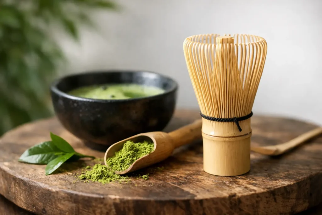 Matcha-vispilä bambusta - oikea valinta