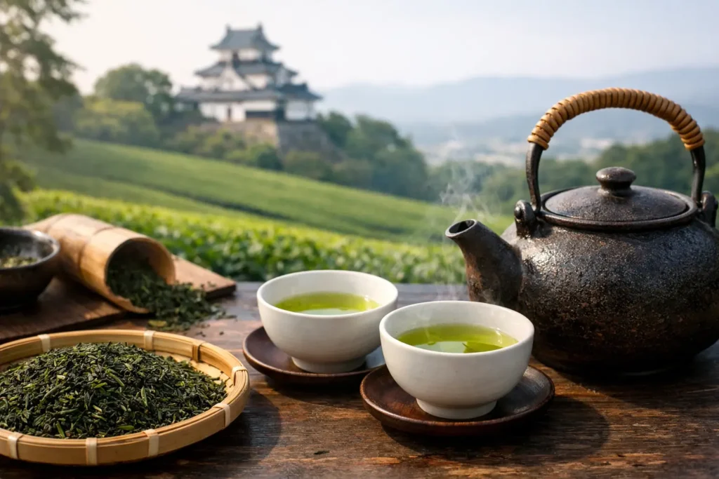 Kakegawa syvähöyrytetty Sencha tee opas