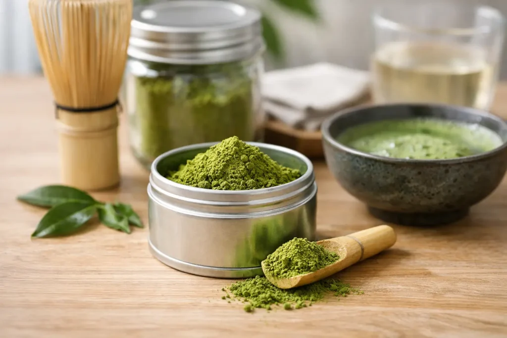 Kauanko avattu matcha säilyy kotona oikein?