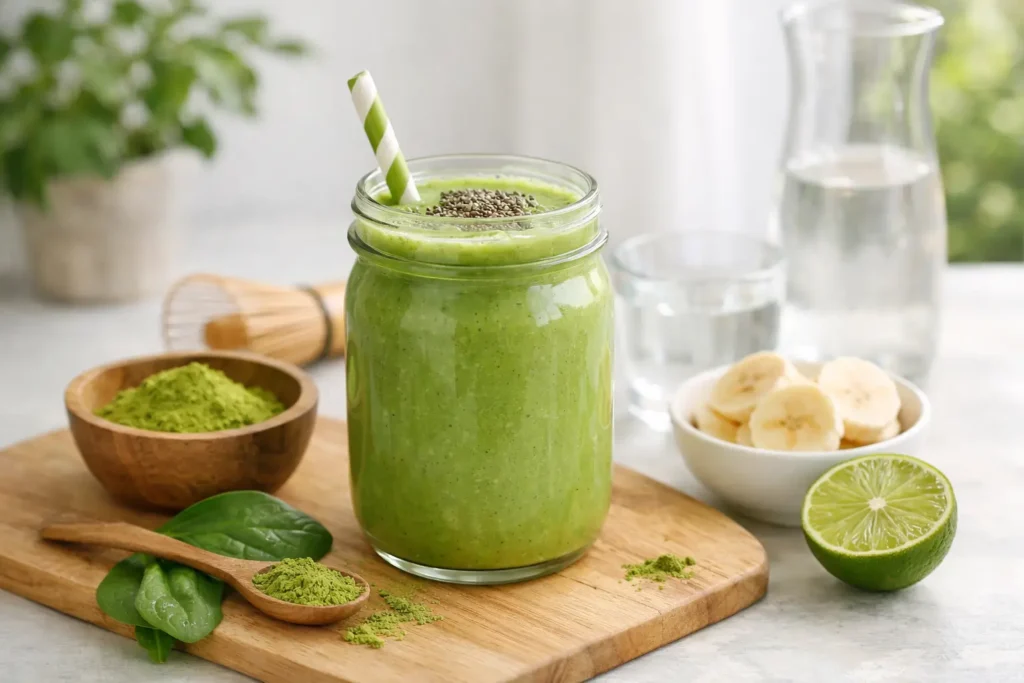 Matcha smoothie resepti kotona raikkaaseen aamuun
