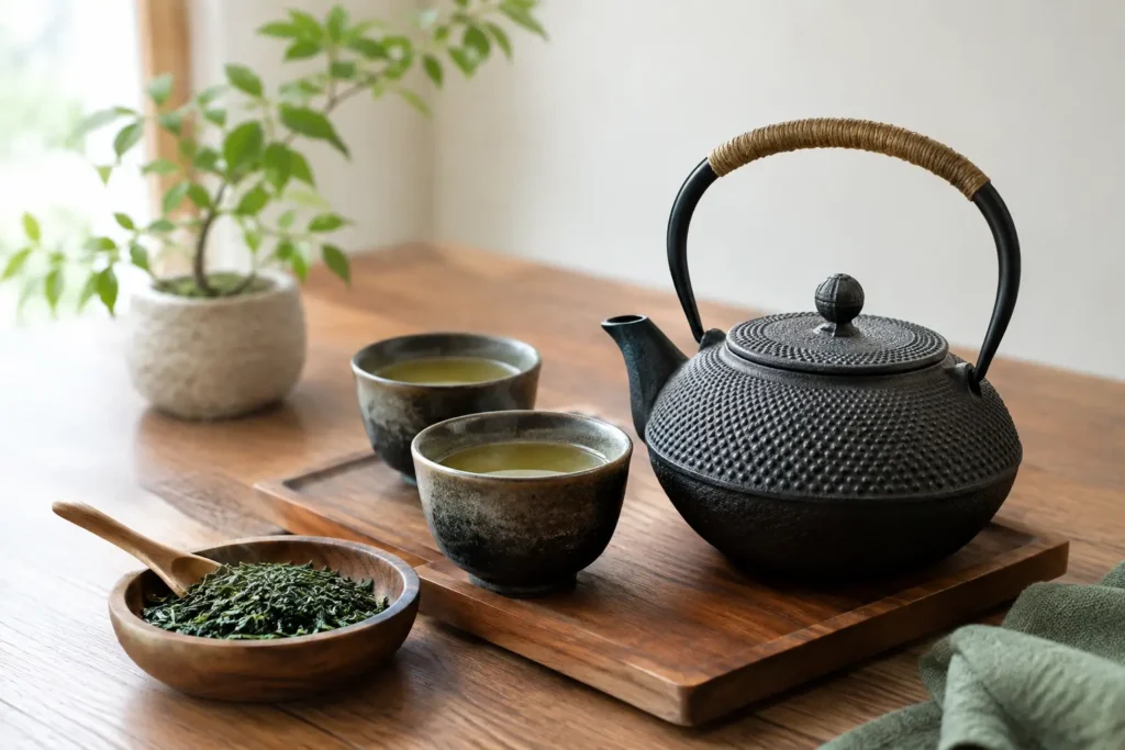 Japanilaisen teekannun käyttöopas kotona