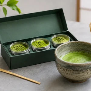 Japanilainen matcha-maistelupaketti arvostelussa