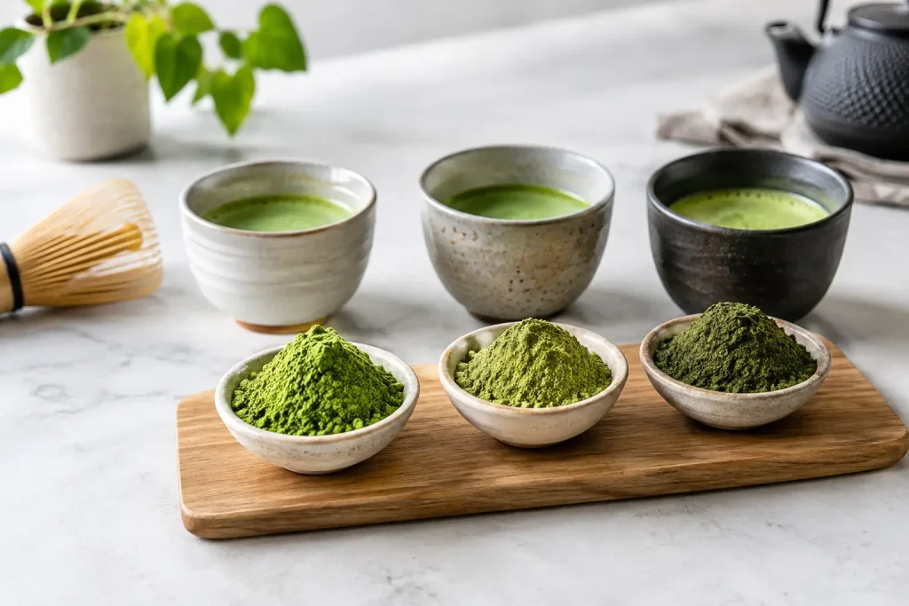 Matcha makutesti eri laaduista kotikeittiössä